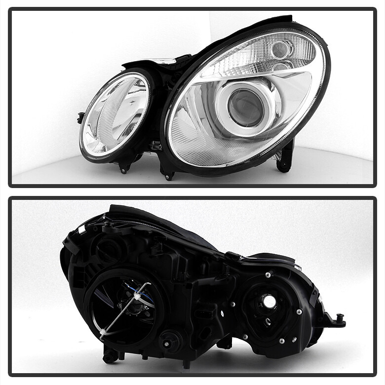 Mercedes-Benz W211 E-Class 2003–2006 E320 E350 E500 E55 AMG Projector Headlights – Left & Right view 2