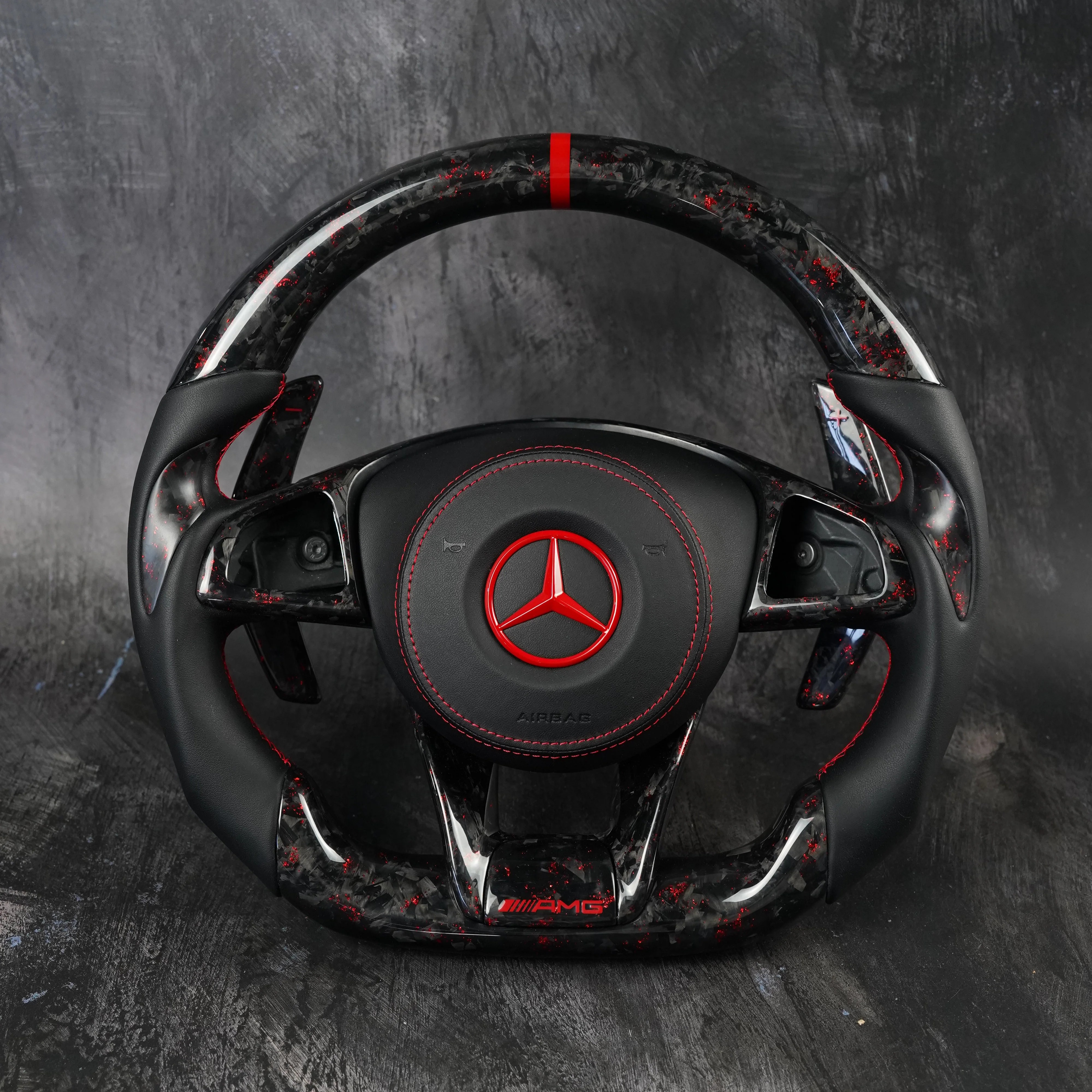Custom Steering Wheel for 2007-2010 Mercedes Benz C-Class W204 (4-Spoke) view 3