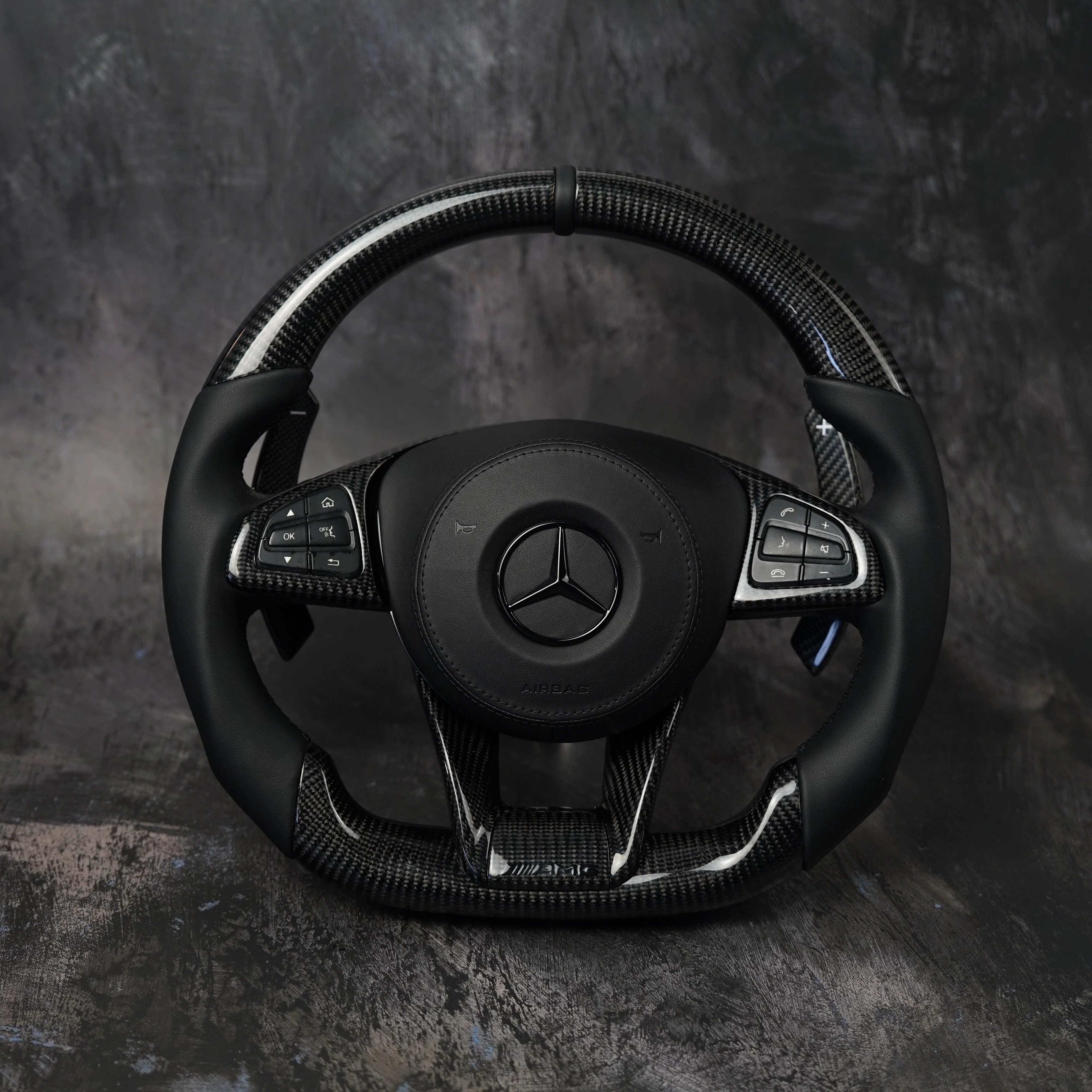 Custom Steering Wheel for 2007-2010 Mercedes Benz C-Class W204 (4-Spoke)