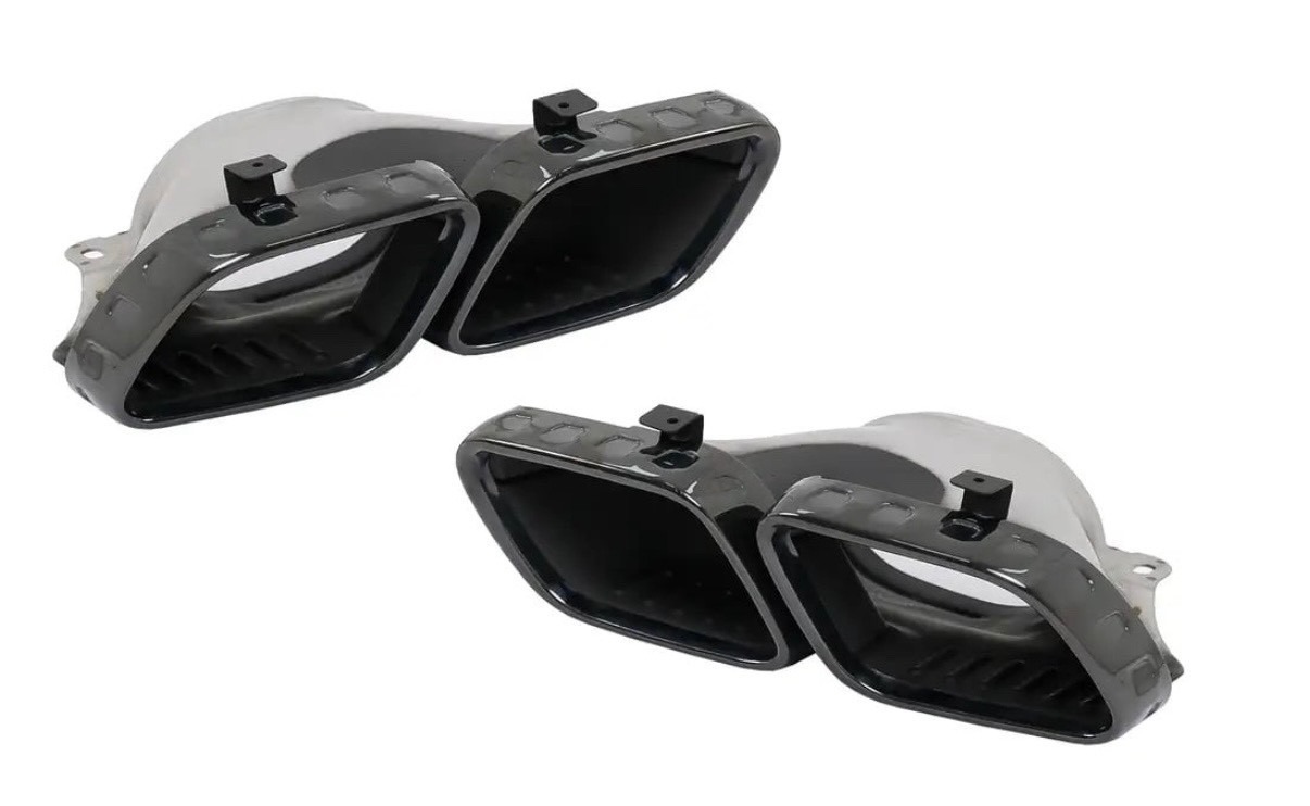 Exhaust Muffler Tips for Mercedes-Benz GLE W167, GLE Coupe C167 & GLS X167 2019+ – Polished 304 Stainless Steel view 2