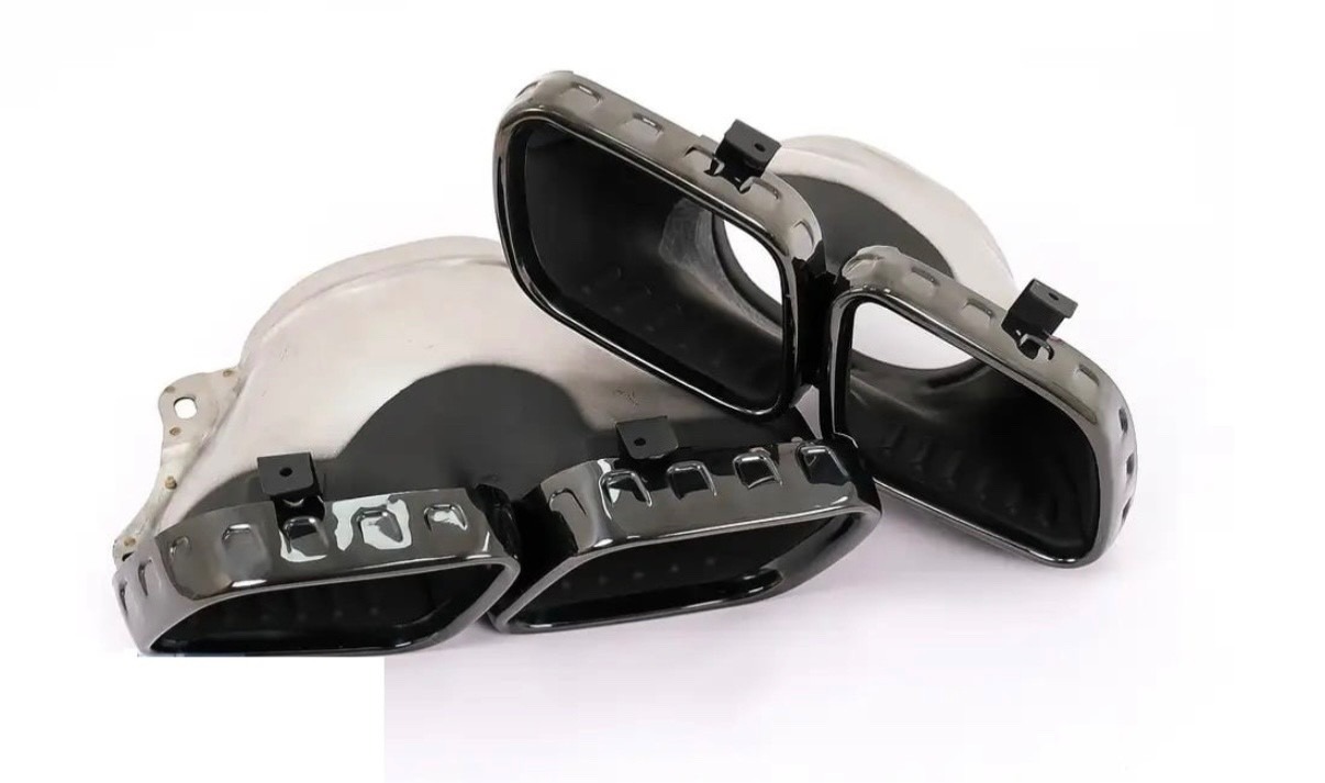 Exhaust Muffler Tips for Mercedes-Benz GLE W167, GLE Coupe C167 & GLS X167 2019+ – Polished 304 Stainless Steel view 4
