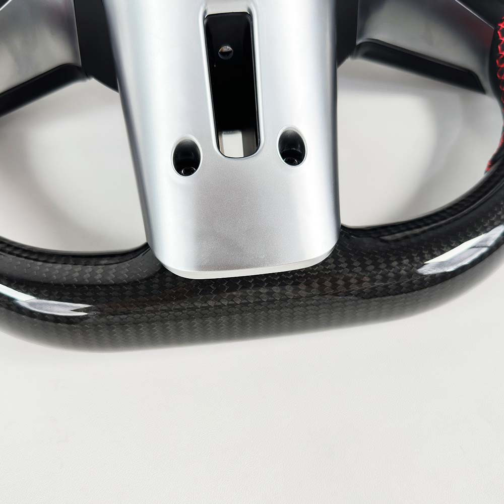 Carbon Fiber Steering Wheel Beige for Mercedes-Benz AMG CLA, A35, E53, GLA45, G63 & SL Models view 3