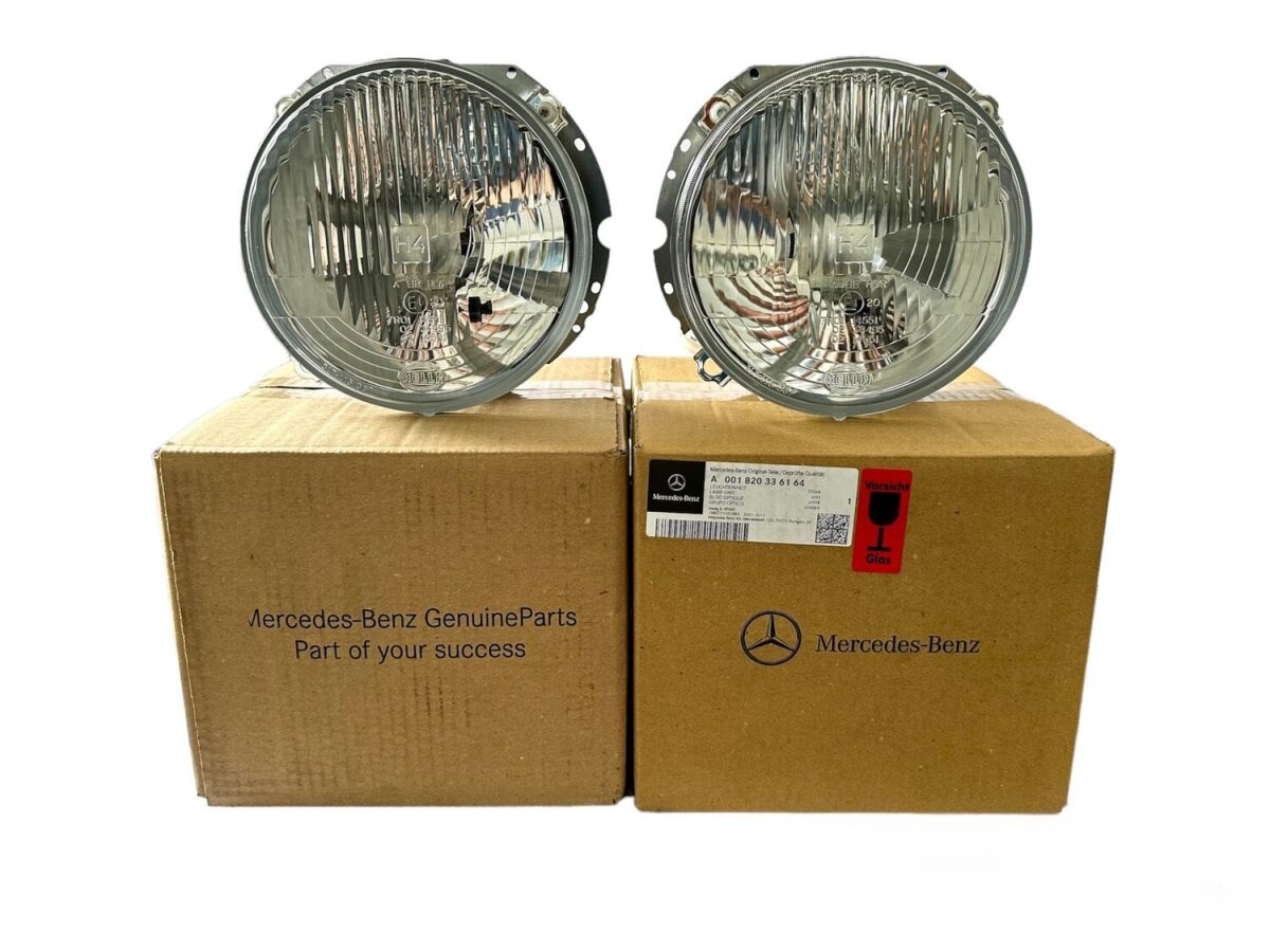 Original Mercedes-Benz H4 LWR Headlight Set for G-Class W460 W461 W463 Wolf & Puch (New)