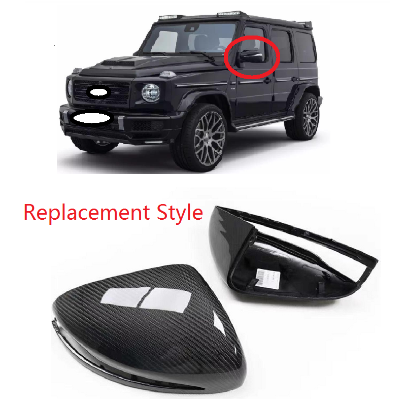 Carbon Fiber Side Mirror Cover Caps for Mercedes-Benz GLE W167, GLS X167 & G-Wagon W464 view 2