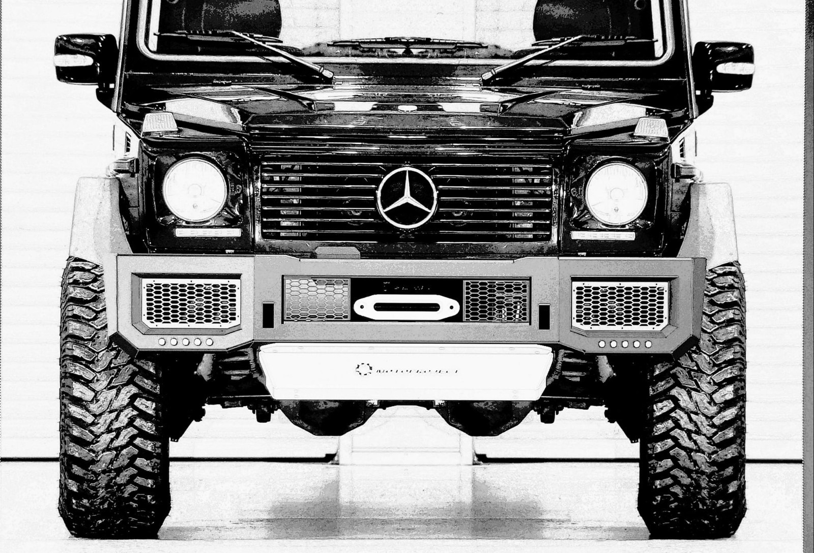 G-Wagon Facelift Front Metal Bumper Kit for Mercedes G-Class W460 W461 W463 AMG view 3