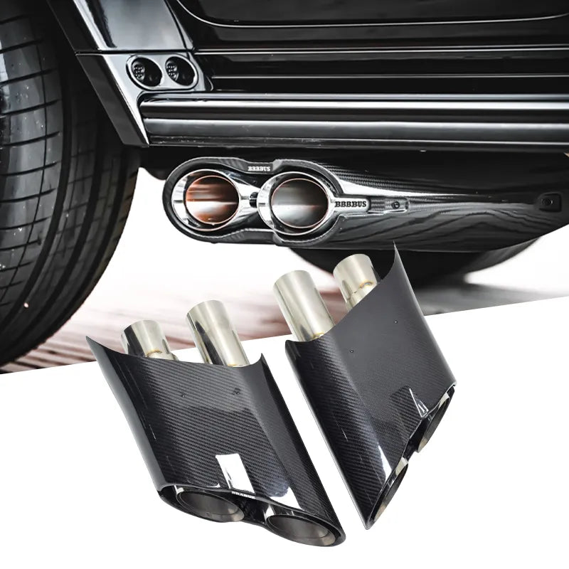 Carbon Fiber B-Style Exhaust Tips — G-Class