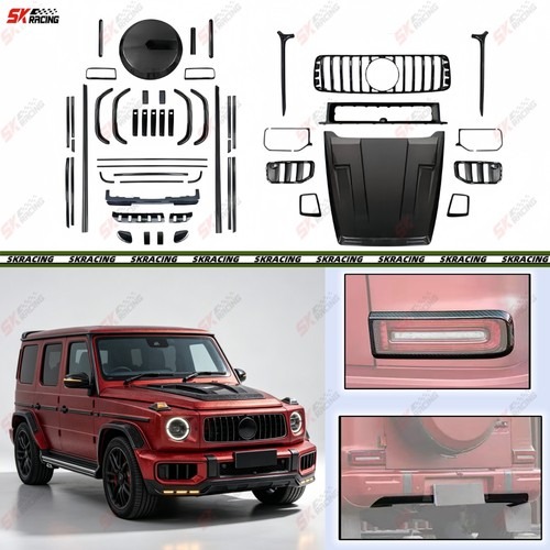 G-Wagon 2025+ Mercedes-Benz AMG G63 W465 G-Class Complete Body Mesh Kits / Dry Carbon Fiber Side Skirts, Fenders, Flares ETC