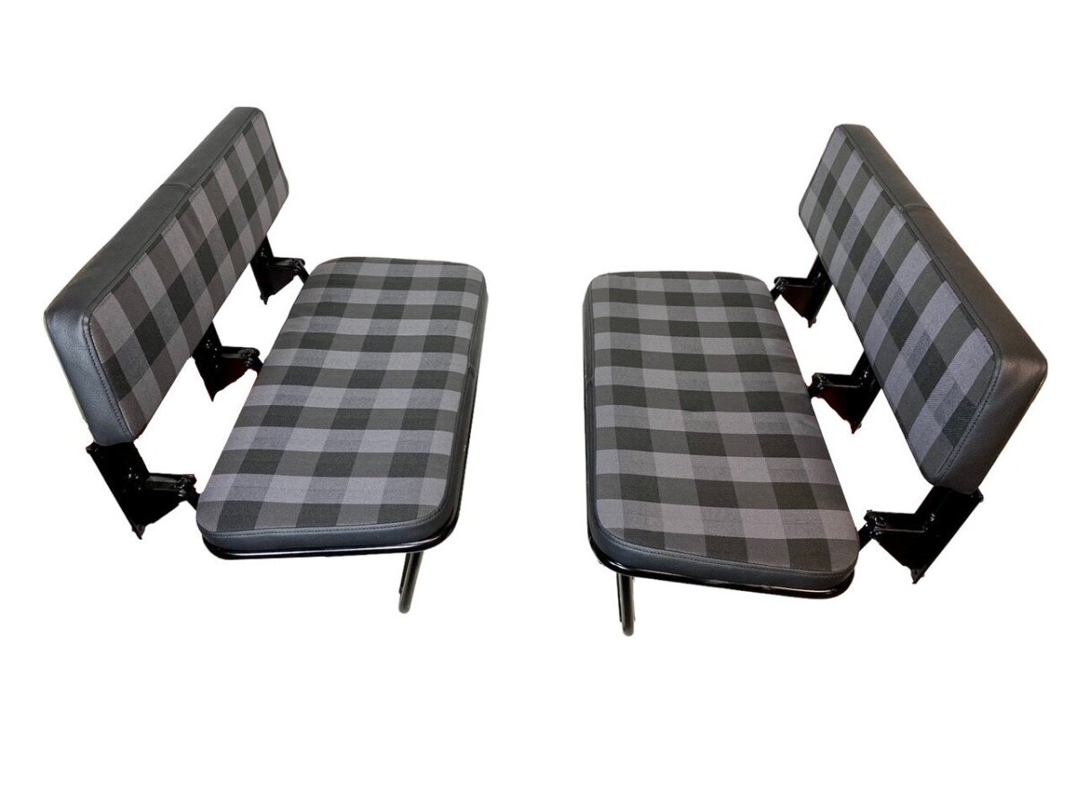 Mercedes-Benz G-Class / G-Wagon W460/W461 Rear Left & Right Folding Emergency Seats – Rodeo Grey view 2