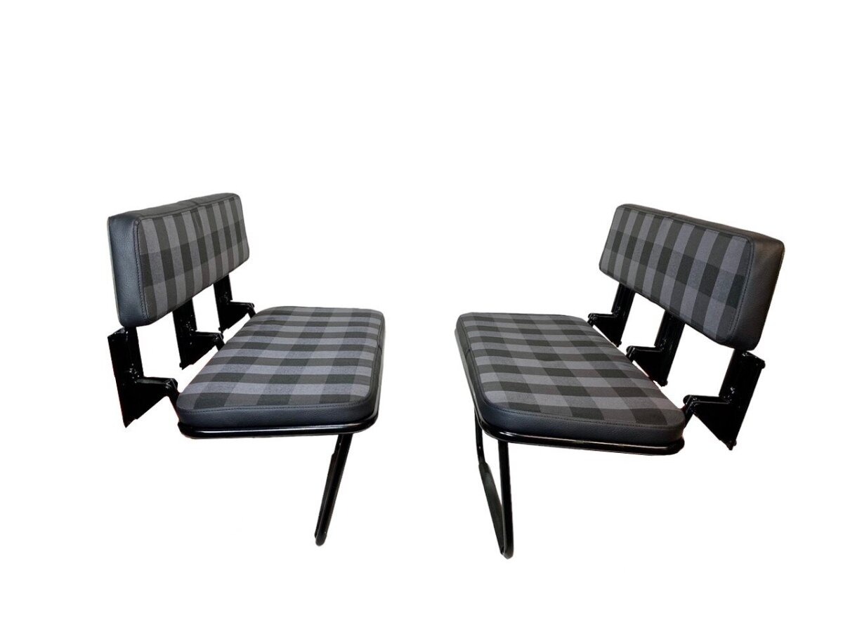 Mercedes-Benz G-Class / G-Wagon W460/W461 Rear Left & Right Folding Emergency Seats – Rodeo Grey
